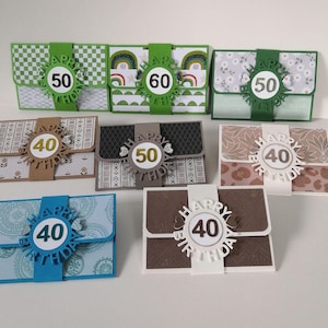 Glückwunschkarte, Gutscheinkarte  zum Geburtstag 40/50/60