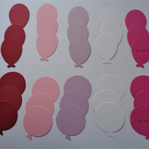 Stanzteile Scrapbooking 30 Luftballone
