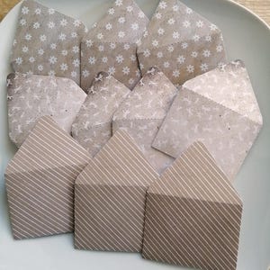 10 Mini Briefumschläge, Umschläge, Motivkarton ( M 2 )