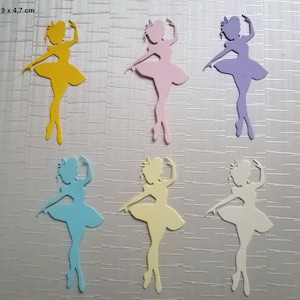 Ballerina, Stanzteile, Tonkarton, Kartenaufleger, Scrapbooking, Tischdeko, Farbauswahl