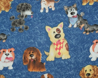 Hundemotive / Tiere auf Baumwolle, Stoff 50cm