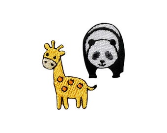 1.75Euro/pcs. Panda / Bear and giraffe, animal ironing pictures (2 pieces)