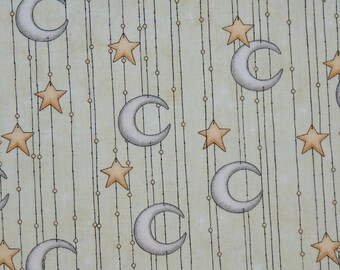 0,5 m, tissu lune, étoiles