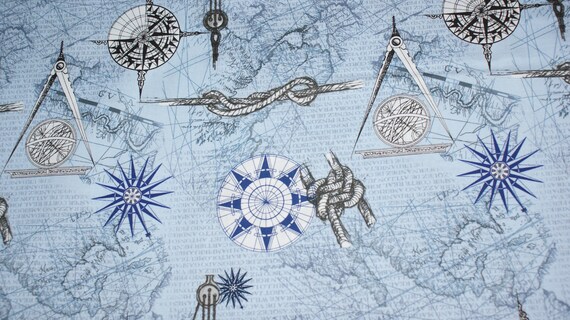 Nautical Chart Fabric