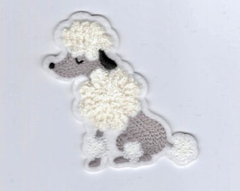 Poodle fluffy iron-on picture dog motif