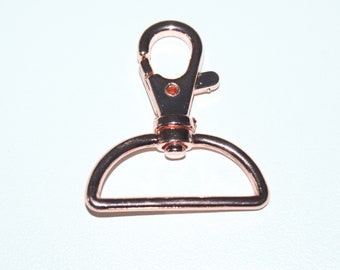 Karabiner, Farbe: Rosègold, 32mm, drehbar