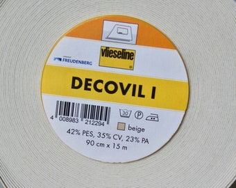 50cm, Decovil 1  Bügeleinlage, fixierbare Bügeleinlage