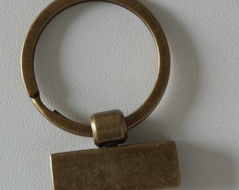 Schlüsselring mit Bandhalterung, 3cm, gold