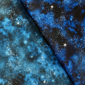 0.5 m stars, space, sky fabric, dark blue image 5