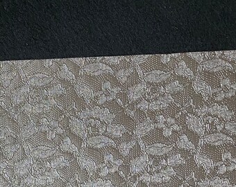 50 x 70 cm faux leather lace, baroque style with floral pattern