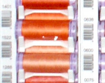 Nähgarn, Stickgarn, Quiltgarn, 150m (0.03Euro/m), Baumwolle, Silk Finish Cotton 50, Mettler, orange, lehm , Erdtöne