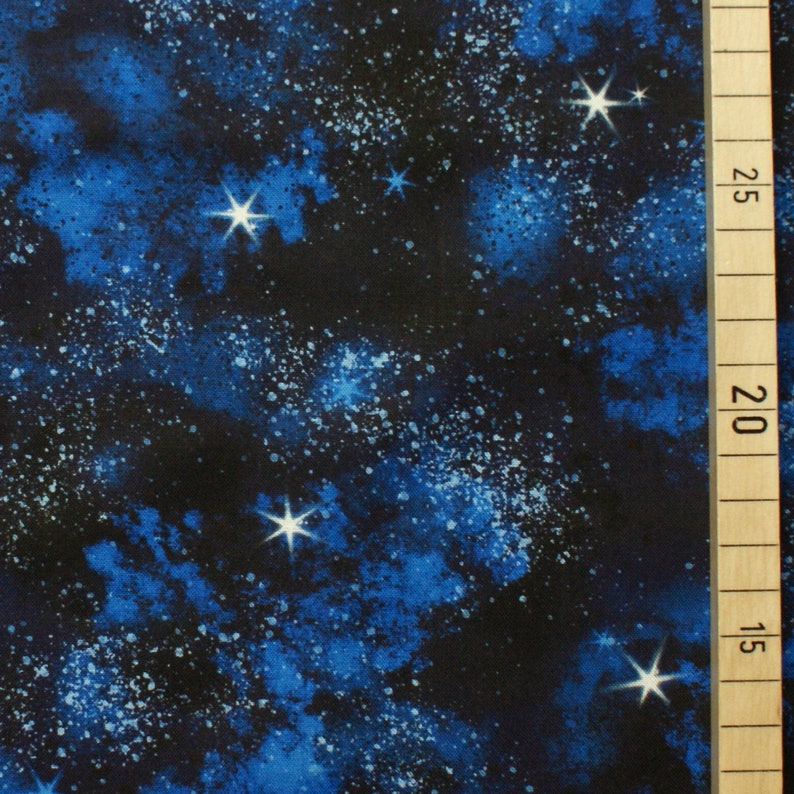 0.5 m stars, space, sky fabric, dark blue image 2