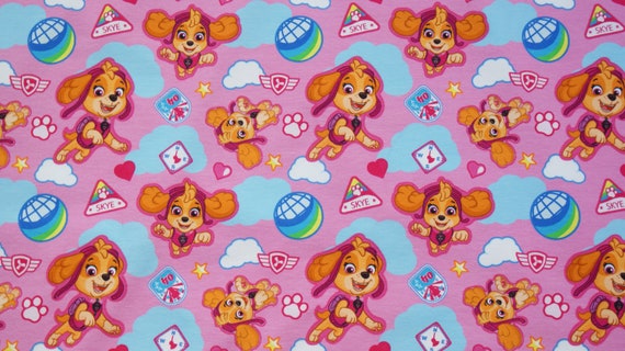 Meter Paw Patrol Skye Jersey Fabric 