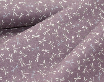 0.5 m, dragonfly cotton fabric, old pink / beige