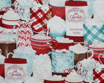 0.5 m Christmas winter motif fabric