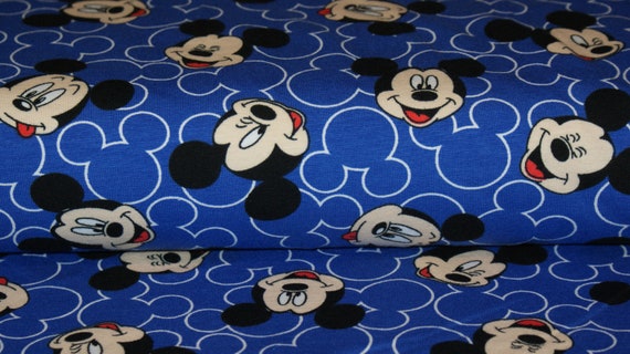 Disney jersey Fabric Mickey Mouse heads 