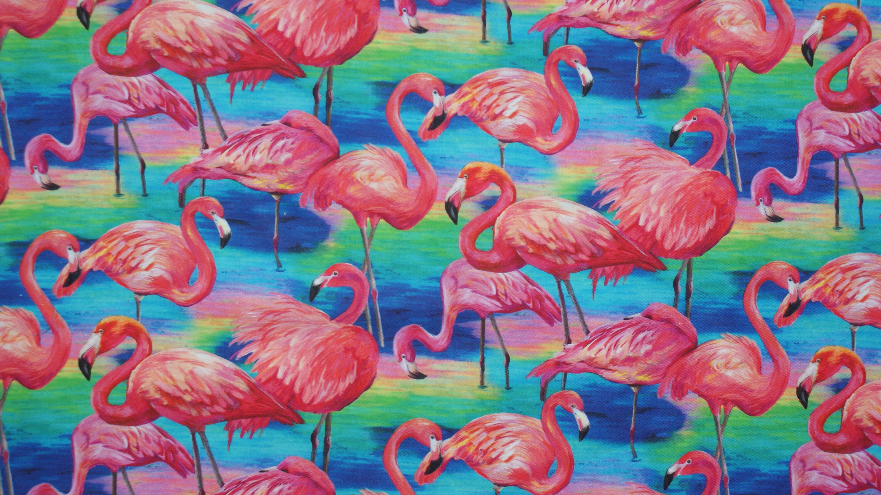 18.80Eur/m FLAMINGO Stoff türkis / blau - Etsy.de