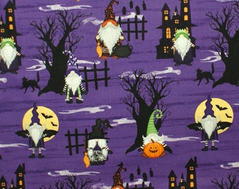 50cm Halloween Motiv Baumwollstoff, lila