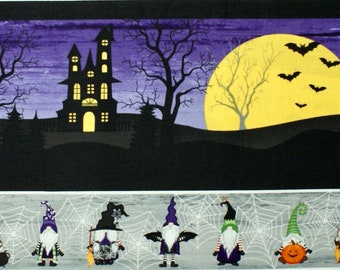 Halloween, 0.5m Herbstlicher Motiv Stoff, lila / grau