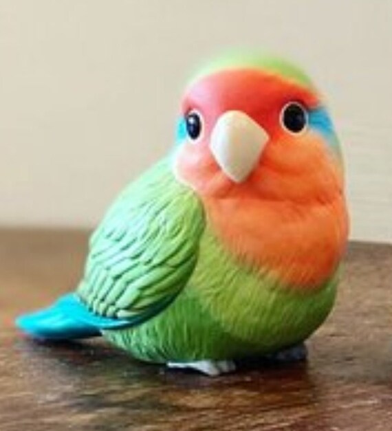 Japan Love Bird Parrot PVC Hollowed Figure Model Toy | Etsy