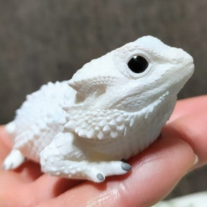 Japan Snow Bearded Dragon Lizard PVC hollowed figure model toy