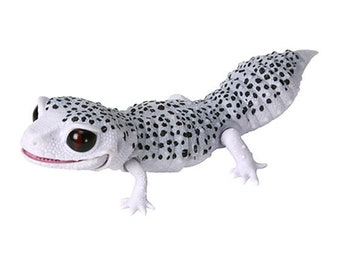 Japón Q Leopard gecko lagarto PVC Figura de acción modelo con articulaciones (10 cm) A2