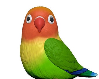 Japan Orange Kopf Liebe Vogel Papagei PVC Hohlfigur Modell Spielzeug