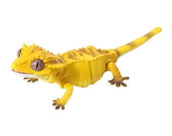 Japan Q Crested gecko lizard PVC Action Figure model with joints (10cm) A