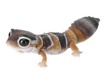 Japon Q figurine articulée en PVC lézard gecko à grosse queue (10 cm) A
