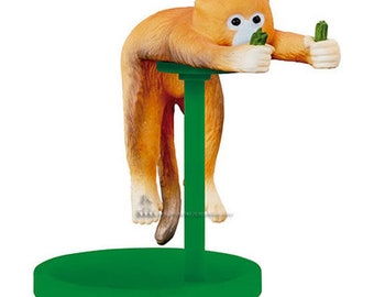 Japan Snub-nosed monkey animal on stand PVC Figurine Figure Model