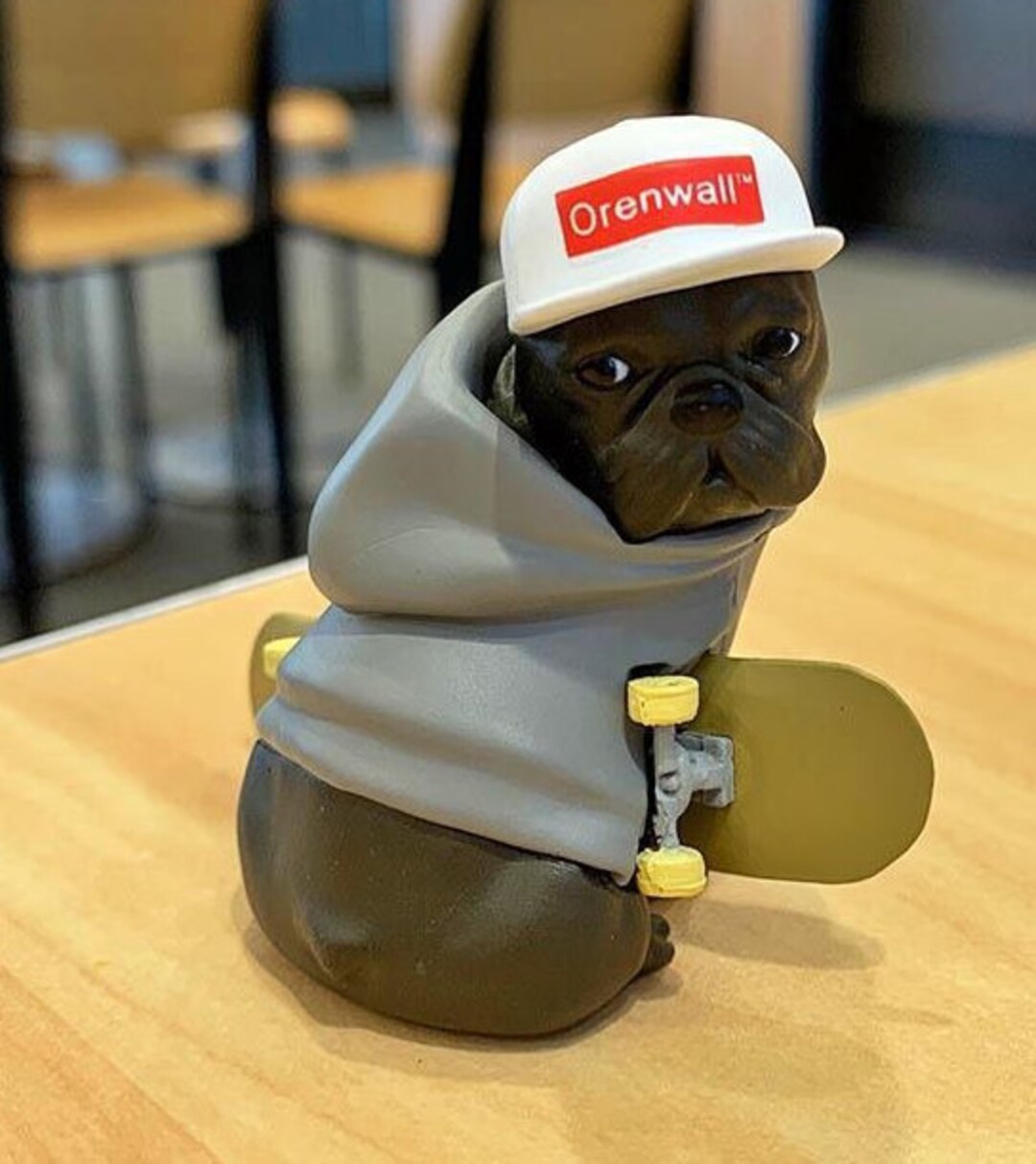 Only Wan Capsule Dog Black Pug Dustin PVC Mini Figure Figurine - Etsy