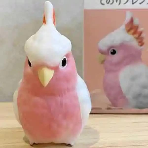 Japan Pink Cockatoo Major Mitchell’s Cockatoo Bird PVC hollowed figure model toy
