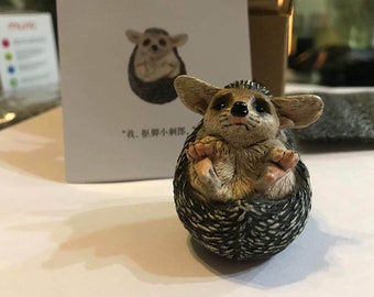 Custom made Long eared hedgehog Resin animal figure figurine model