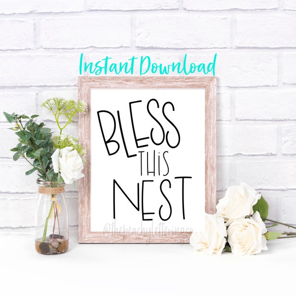 Bless This Nest Sign - Etsy