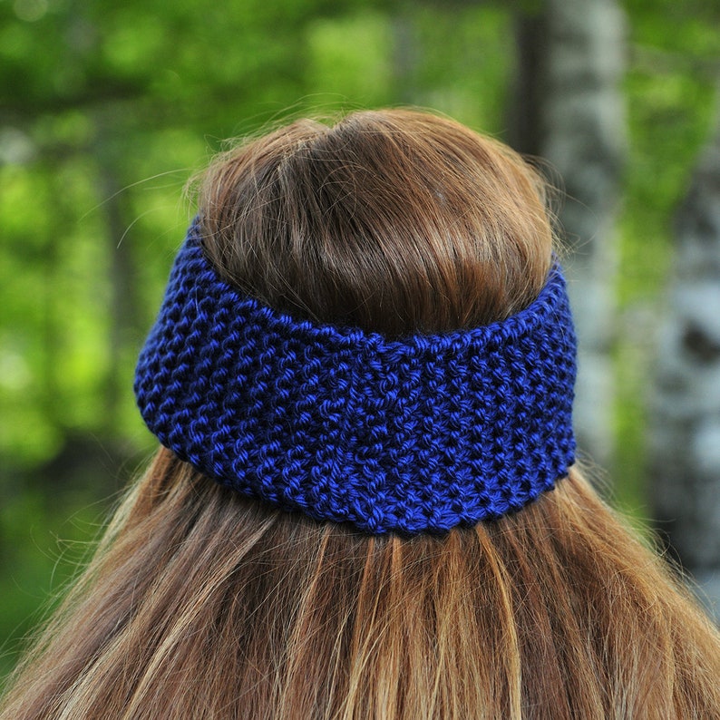 Stocking Stuffer Slate Grey Knit Headband Acrylic and Wool Yarn Gift for Teens or Women Soft Twist Earwarmer Winter Fashion Ear Warmer