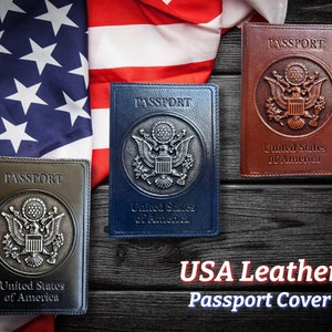 Cartera de viaje de EE. UU. Regalo del 4 de julio 4 de julio Día de la Independencia Americana 4 de julio Funda de cuero para pasaporte estadounidense Organizador