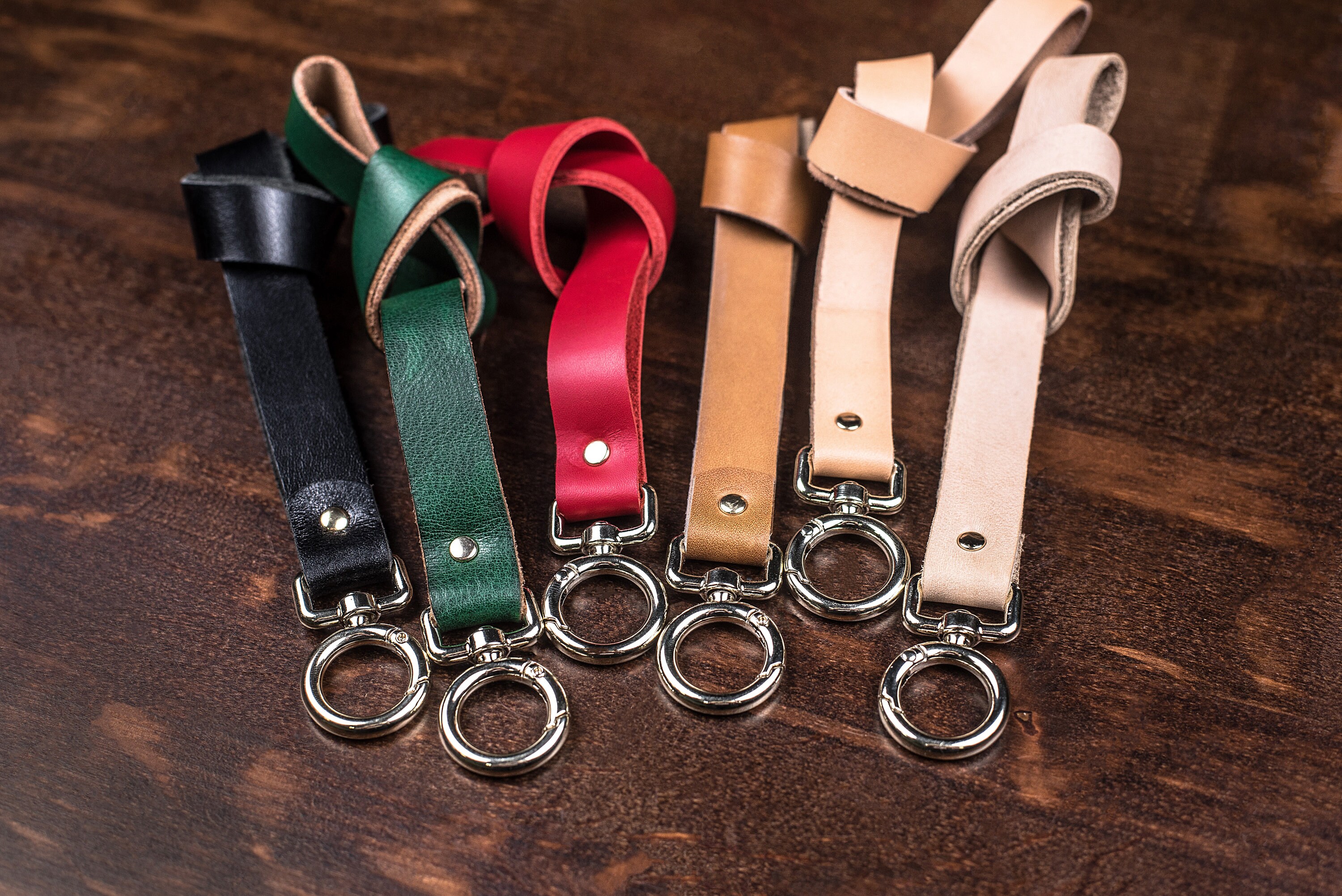 Leather Long Woman's Keychain Keyfob For Purse Etsy