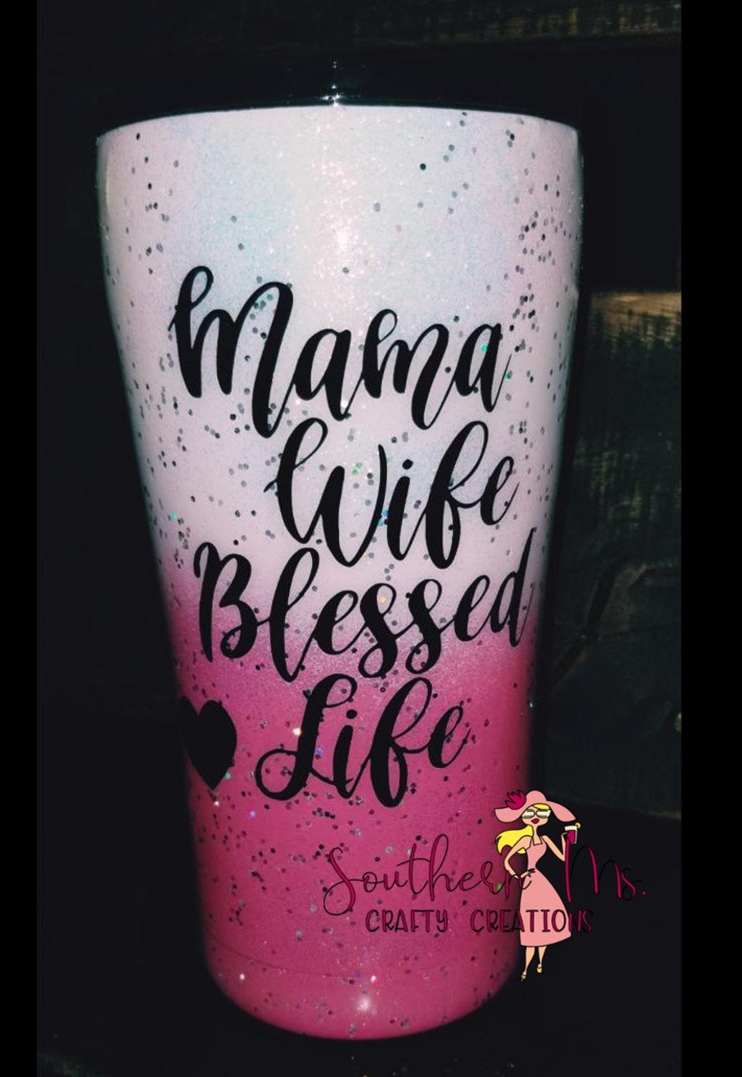 Womens Mama Wife Blessed Life Mom Gifts Mother's' Enamel Mug