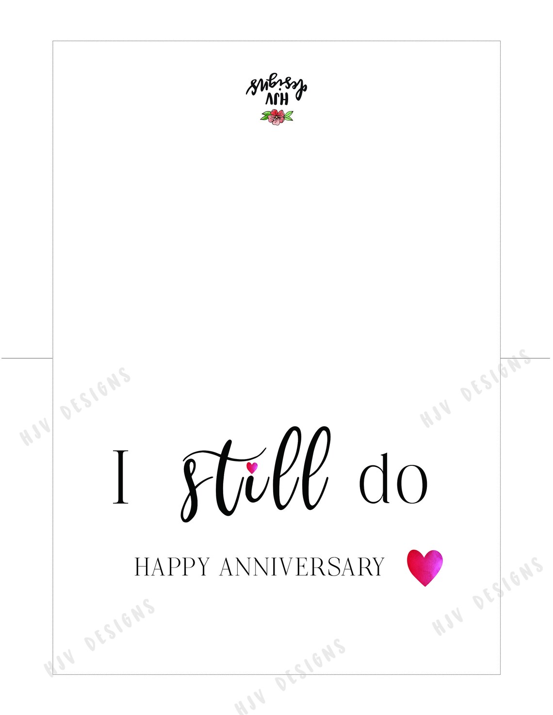 I Still Do Anniversary Card Printable Happy Anniversary Card Etsy