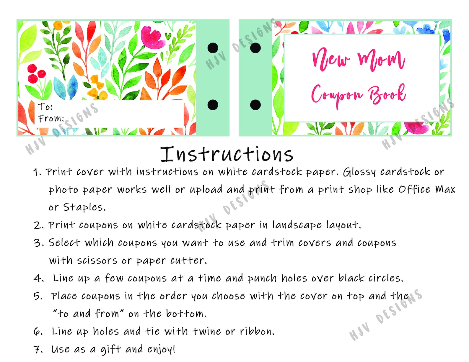 DIY Printable New Mom Coupon Book Baby Shower Gift Coupon Etsy