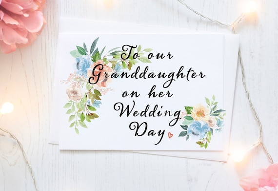 To A Special Grandson And Wife On Your Wedding Day Card 3 Fold Card.