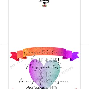 Printable Wedding Congratulations Card Instagram Wedding - Etsy