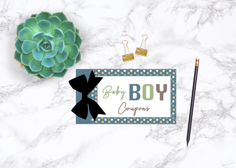Baby Boy Shower Coupon Book Baby Shower Game and Gift for Etsy