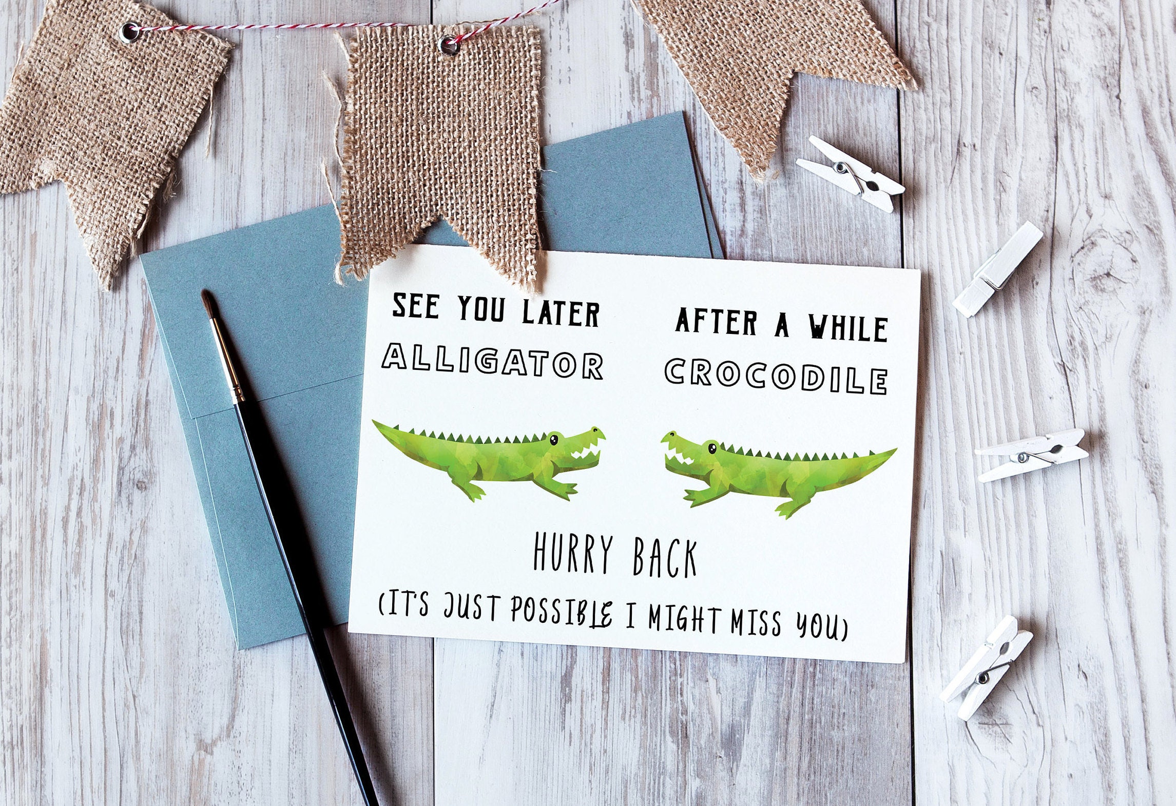 See You Later Alligator Printable Card After Awhile Etsy See You Later Alligator Printable Card After Awhile Etsy