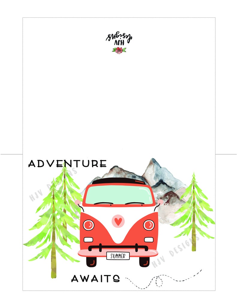 Adventure Awaits Printable Card, Going Away Card, Safe Travels Card, Have a Great Trip Card ...