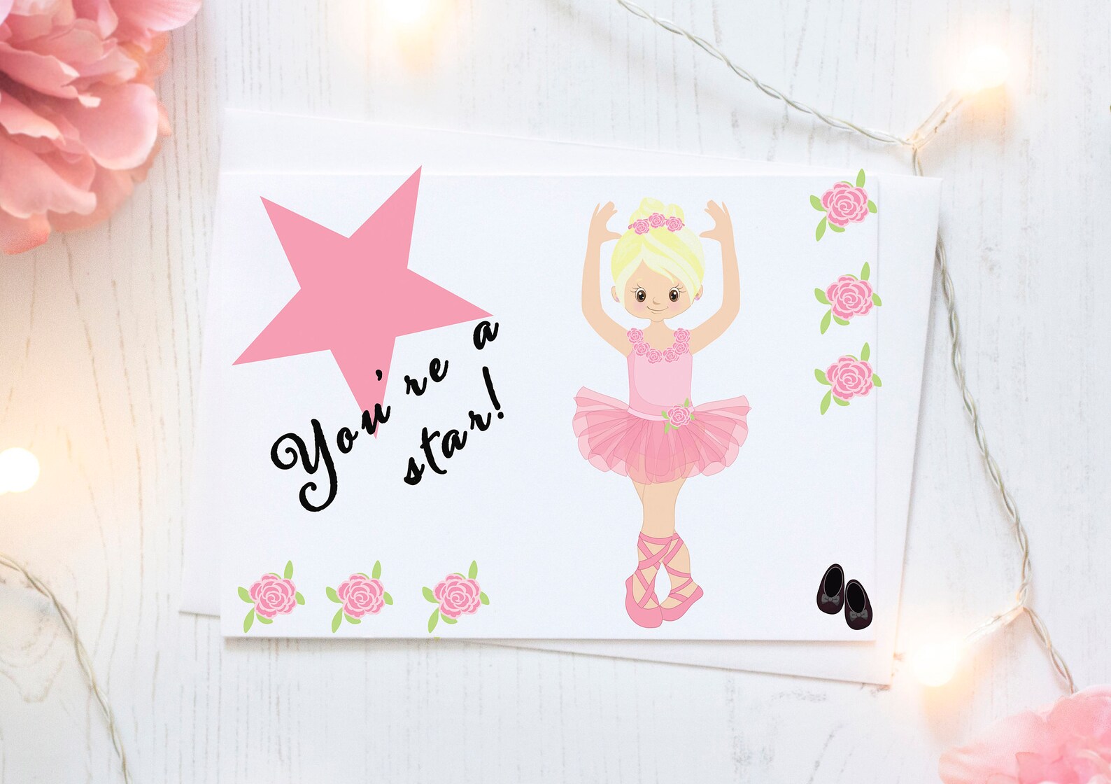 You're A Star Dancer Printable Card, Little Girl Dance Recital Card