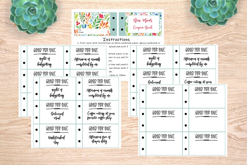 DIY Printable New Mom Coupon Book Baby Shower Gift Coupon Etsy France