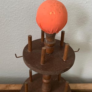 Vintage Wooden Spool Holder, Farmhouse spool holder
