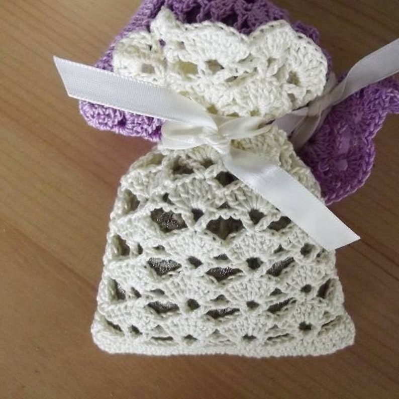 Crochet sachet bags potpourri pouches crochet bags for dried Etsy