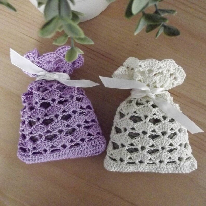 Crochet sachet bags potpourri pouches crochet bags for dried Etsy